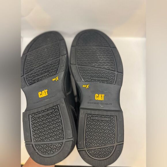 CAT Caterpillar Oversee Steel Toed Construction Work Shoes Men’s Size 12 Black - Picture 8 of 11